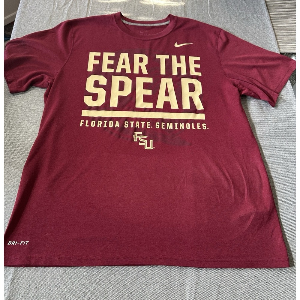Nike Florida State Seminoles Dri-fit Tee Shirt Fear the Spear